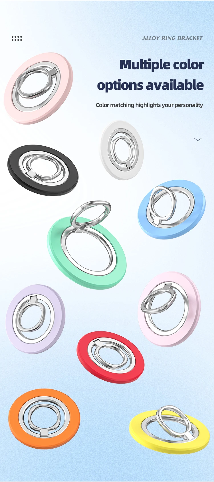 Mobiltelefon, zusammenklappbar, starker Magnethalter für Magsafe Fingerring 360 ° Rotationshalterung Magnetständer für iPhone 16 15 Samsung – Detail 8
