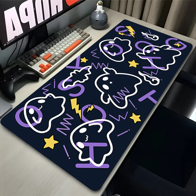Mouse Pad Size Gamer Cartoon Ghost Keyboard Pad Computer Gaming Extended Mousepad Office PC Accessories Anime Desktop Mouse Mat
