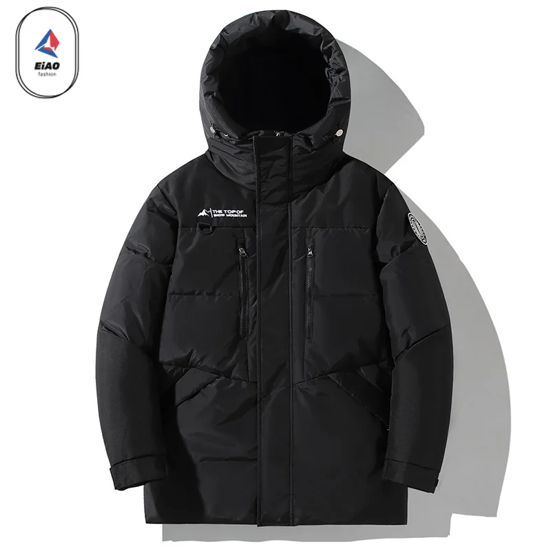 EIAO 2026 سترة شتوية للرجال والنساء مصمم أزياء الربط كامو الأبيض بطة أسفل سترة التخييم التزلج الباردة واقية معاطف منتفخة #1