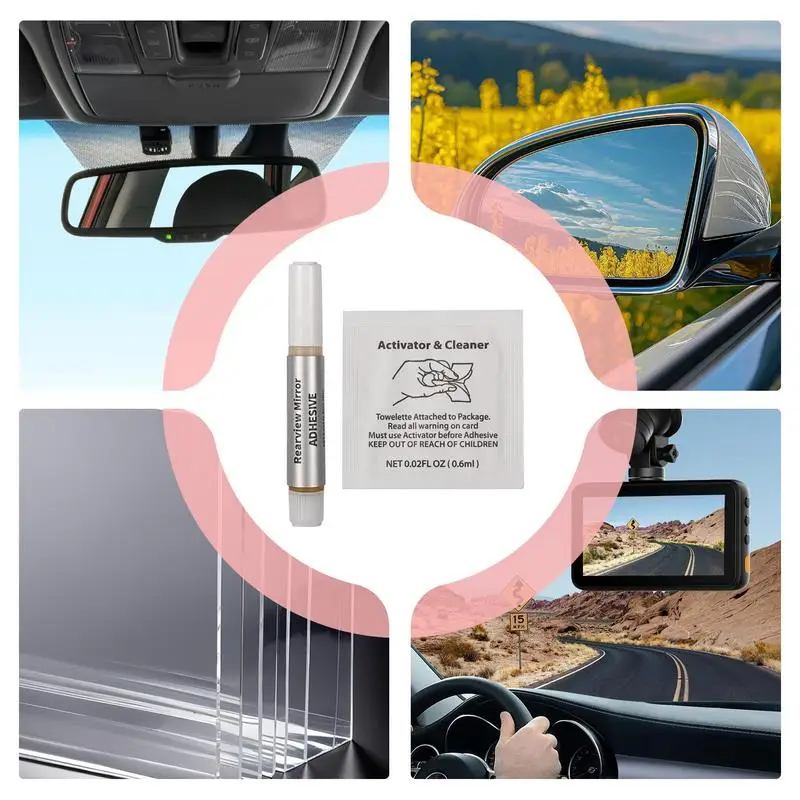 Rearview Mirrors Adhesive Mirrors Glue Construction Adhesive Long-Lasting Extra Strong Adhesive Inside Mirrors Glue For Glass