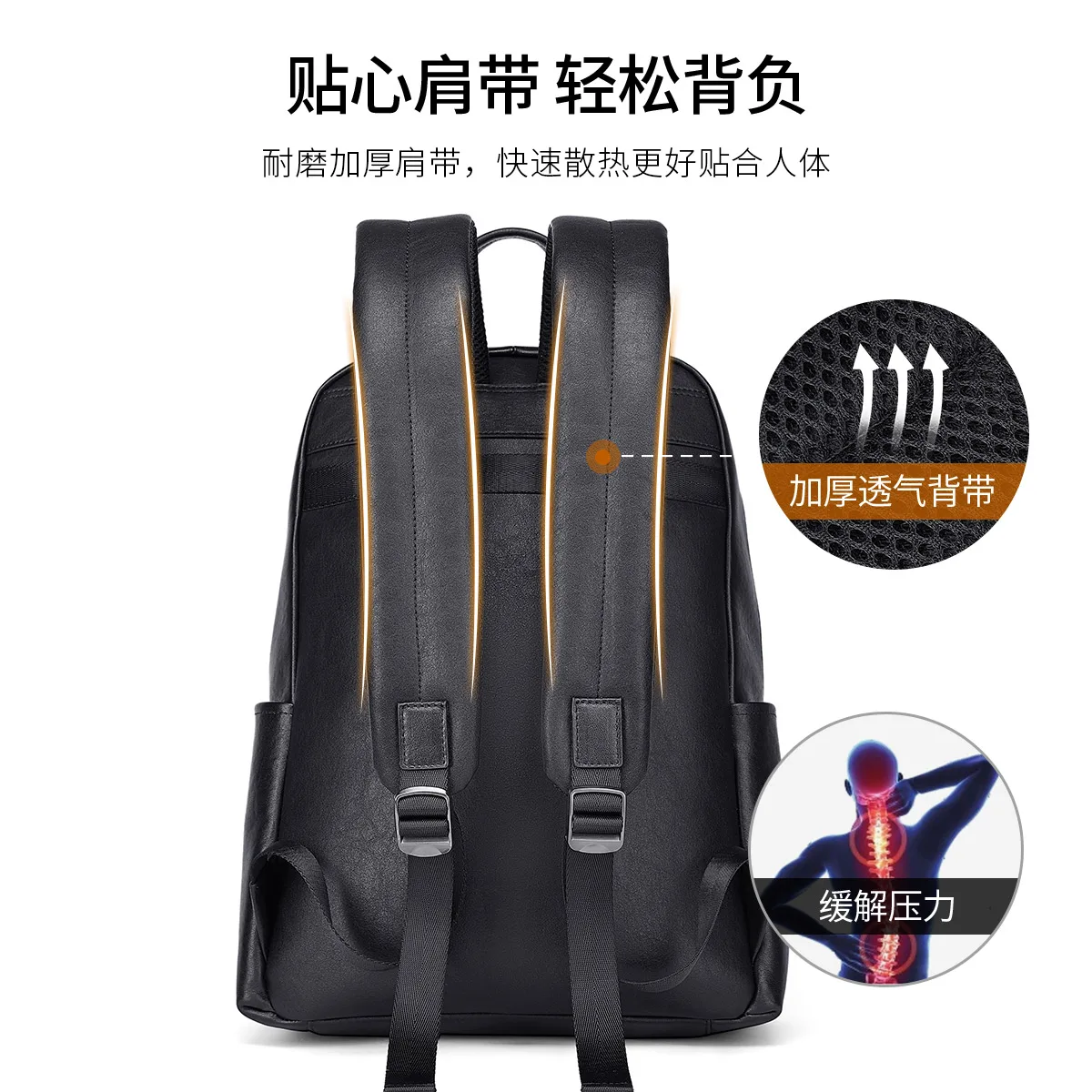 2022 New Backpack Men Genuine Leather Rucksack Fashion Schoolbag For Teenager Boys Travel Bag Male Laptop Backpack Leather Bags