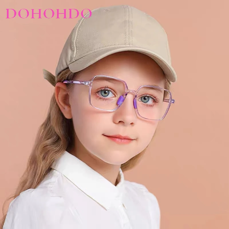 

2024 Anti Blue Light Kids Glasses Children Computer Full Frame Glasses Boy Girls Vision Protection Eyeglasses Anti Blue Ray Lens