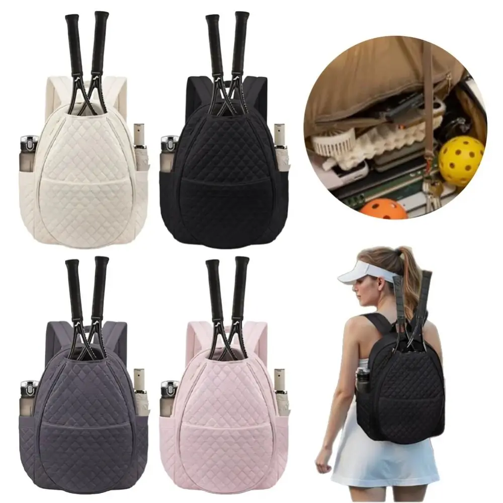 Large Capacity Tennis Crossbody Backpack Zipper Closure Adjustable Strap Lightweight Sling Bag Multipurpose Waterproof