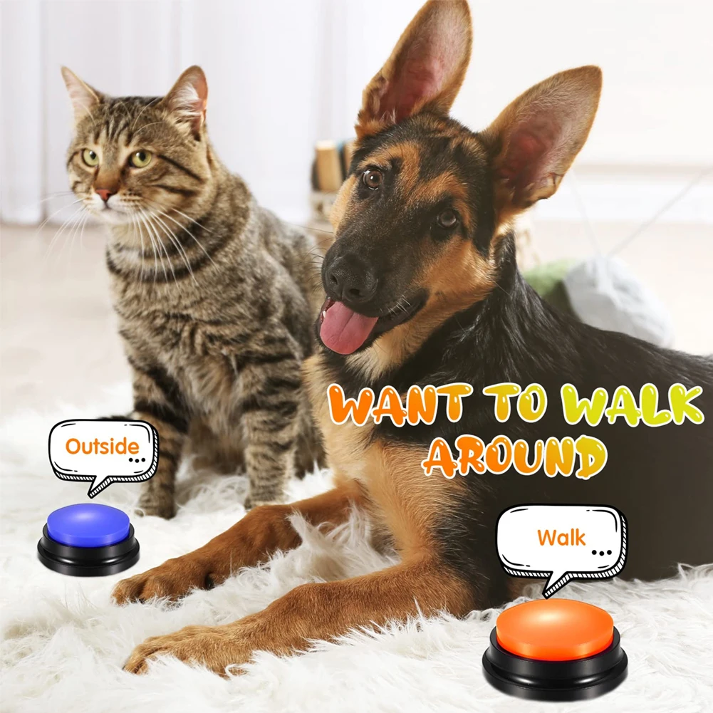 Dog Toys Funny Dog Recordable Pet Toys Talking Pet Starters Pet Speaking Buttons Portable Cute Pet Supplies