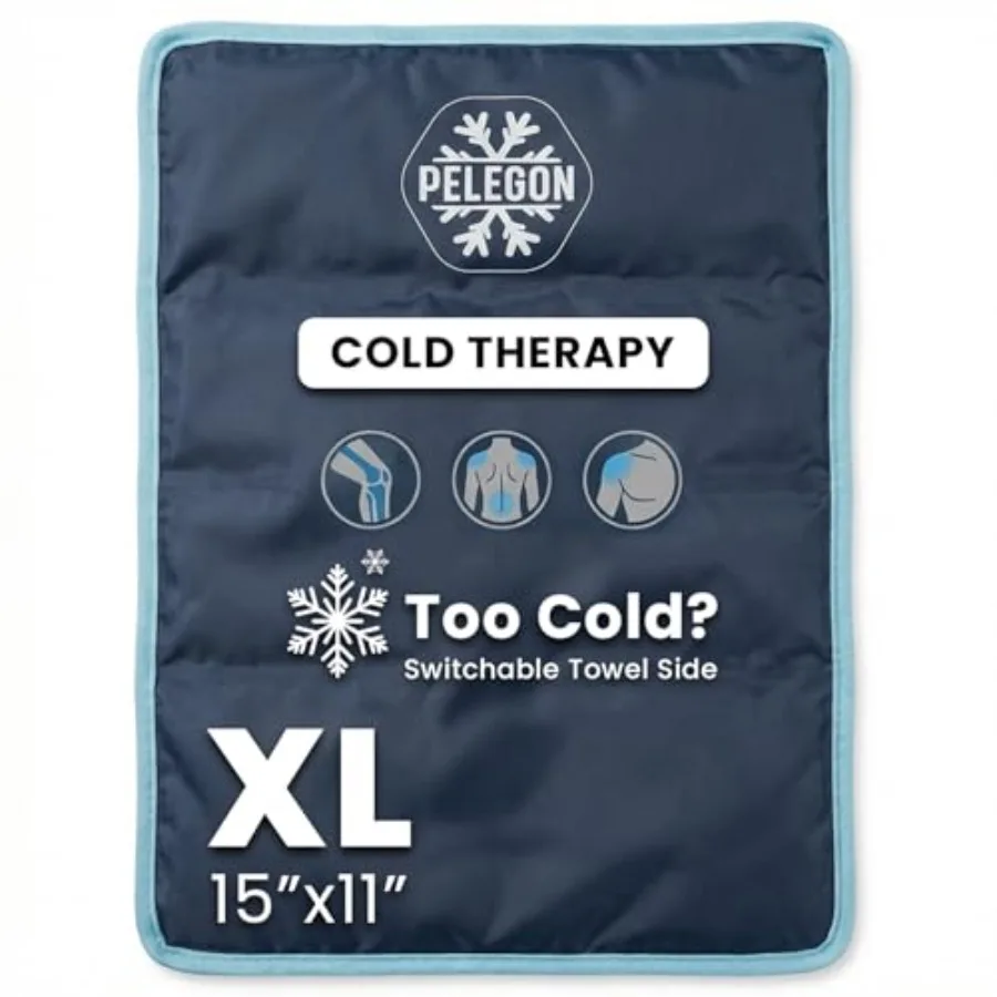 

Ice Packs for Injuries Reusable XL 11" x 15" Ice Pack for Knee, Reusable Gel Ice Pack for Back, Large Flexible Cold Pack for Sh