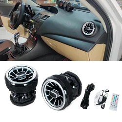 For Mazda 3 Car LED Ambient Light Front Dashboard AC Air Condition Vent Outlet Turbo Interior Trim Accessories