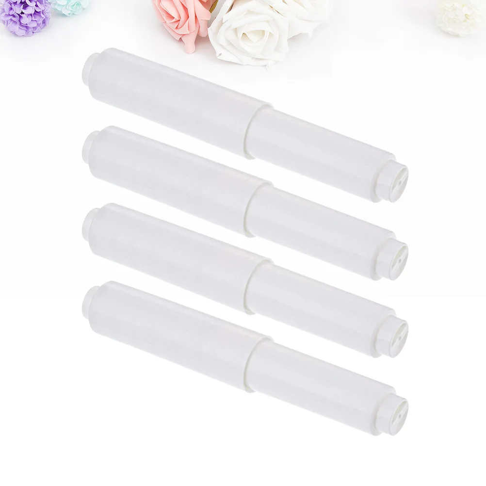 

6pcs Toilet Paper Holder 110-165Cm Adjustable Spring Rod For Bathroom Hotel Restaurant Tissue Roll Holder White