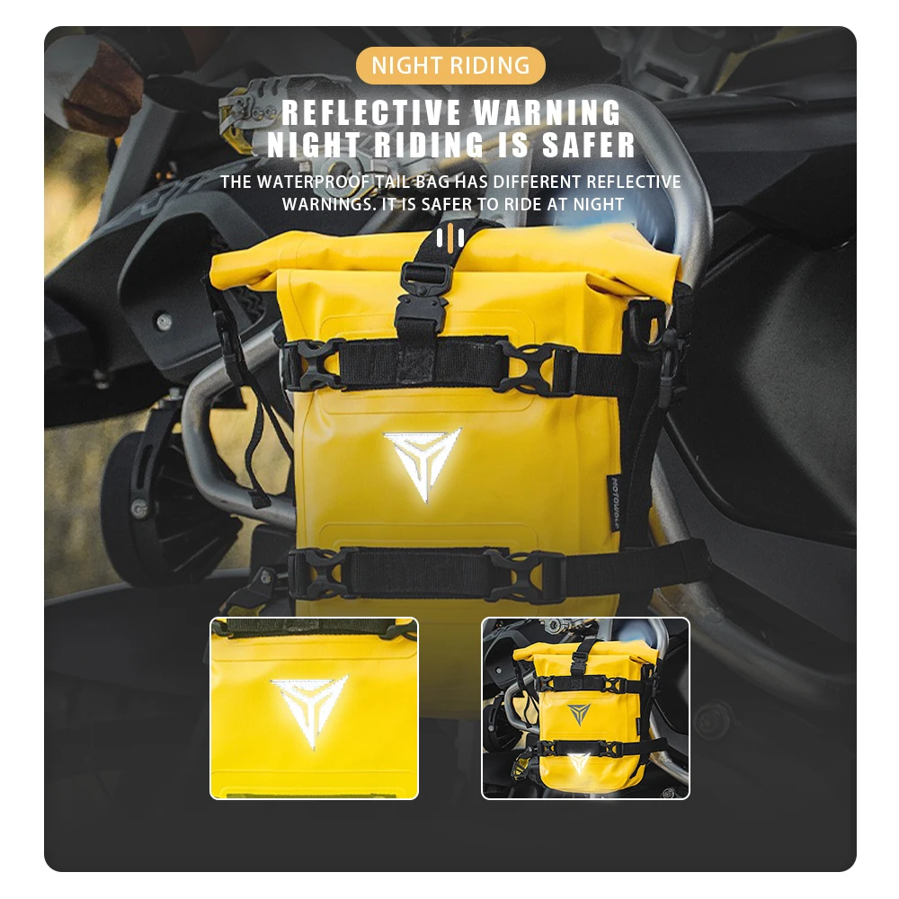 2PCS Motorrad Stoßstangen Tasche Wasserdichte 5L-8L Motorrad Seite Rahmen Tasche Motorrad Crash Bar Tasche Universal Werkzeuge Lagerung tasche – Detail 17