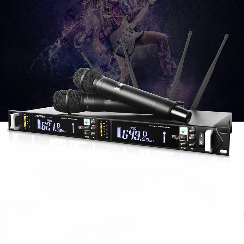 Handheld one tow two professional KTV wireless microphone stage performance wedding microphone 1658