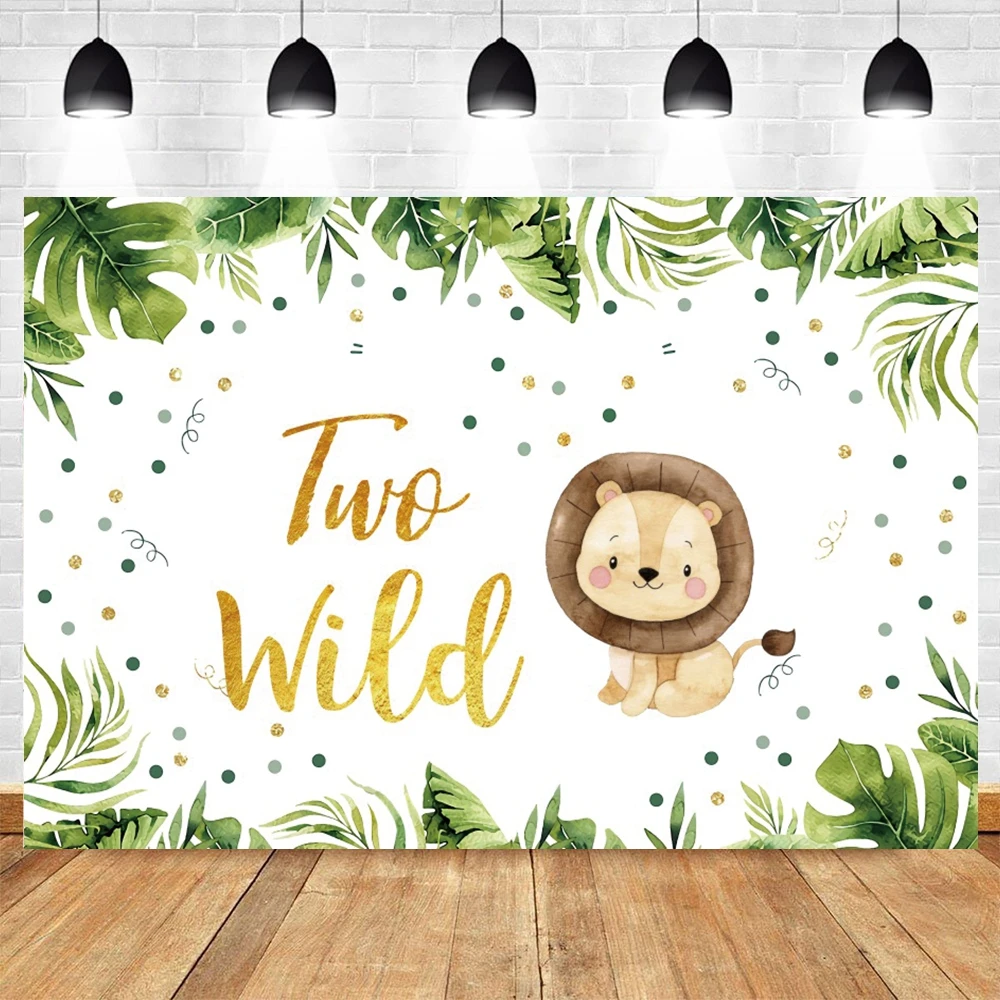 Tropical Jungle Safari Animal Boy Girl 1st Birthday Decoration Backdrop Wild One Baby Shower Customized Photography Background