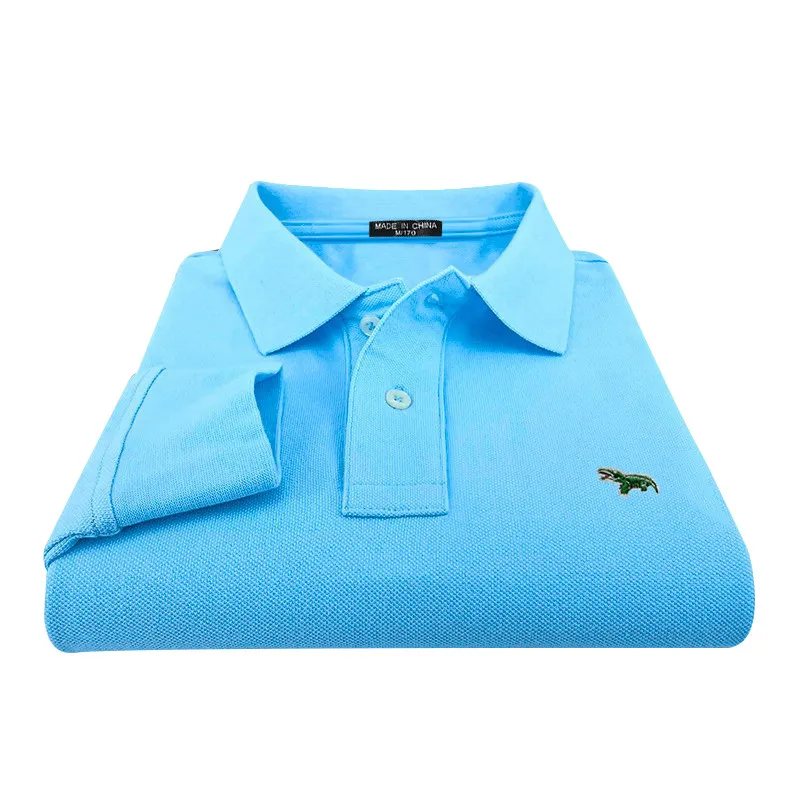 High Quality 100%Cotton Embroidery Small LOGO Mens Polos Shirts Casual Clothing Sportswear Long Sleeve Hommes Fashion Male Tops