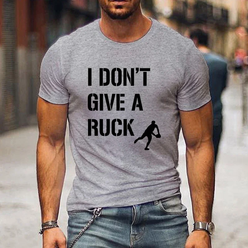 T Shirts for Men Clothing Short Sleeve T-shirt I Dont Give A Ruck Luminous Tees Summer Fashion Tshirt Gift Harajuku Streetwear