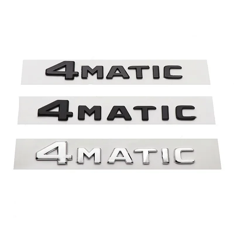 3D ABS Car Letters Rear Trunk 4Matic Logo Emblem Stickers Badge For Mercedes ML 320 CDI C300 GLK 220 E350 R350 GLA GLC 300 250