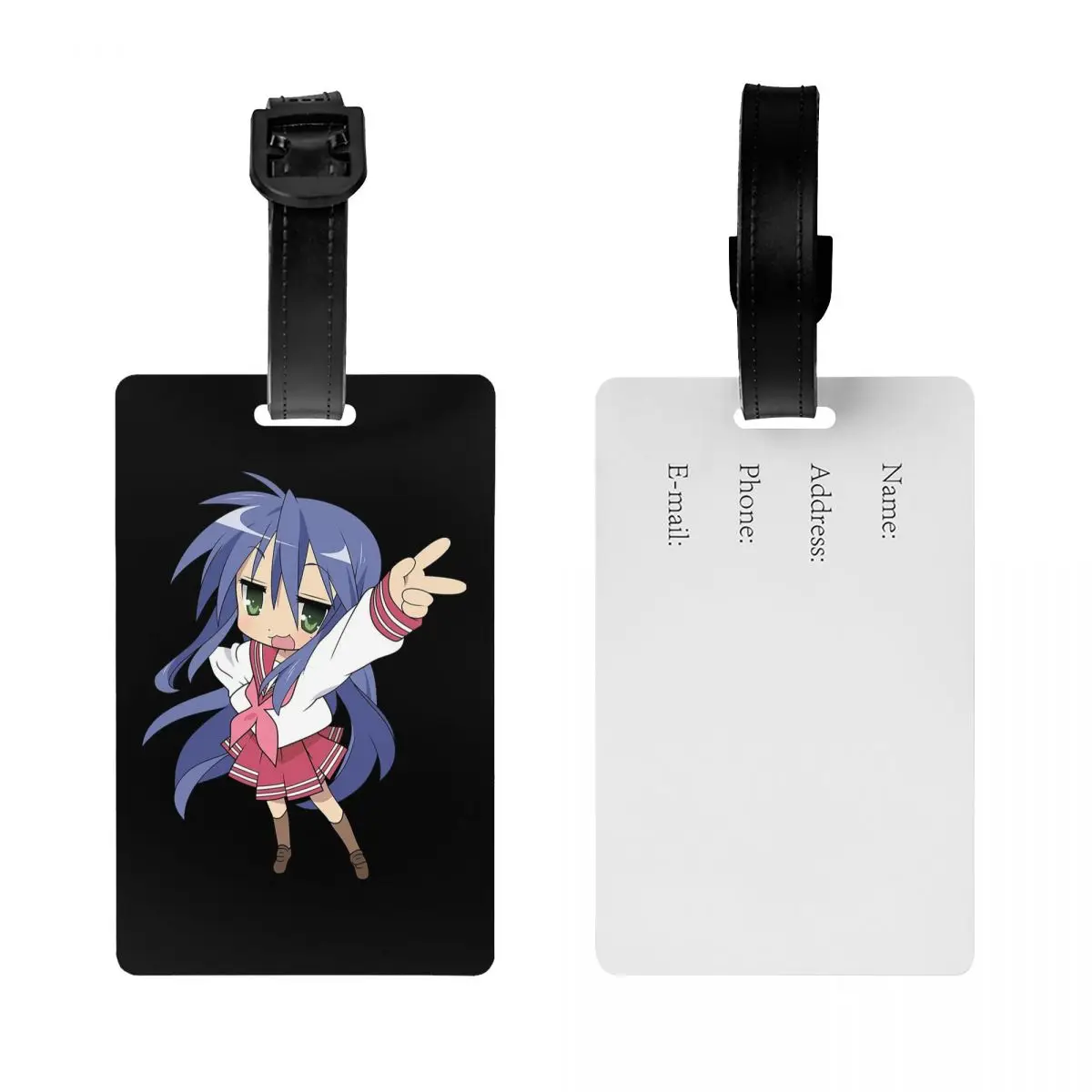 

Бирки для багажа Lucky Star Anime: Аксессуары для чемоданов, этикетки для путешествий, держатели для идентификационных бирок с именем и адресом