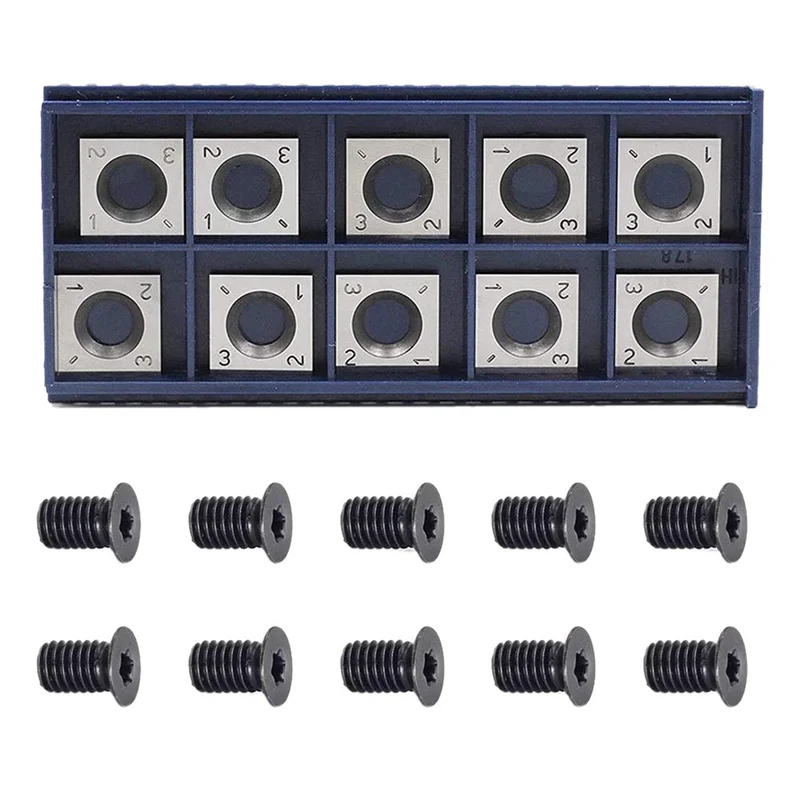 

A88Z 60 шт. 14 мм квадратная прямая твердосплавная режущая вставка с 60 шт. винтами M610 мм для режущей головки спирального строгального станка