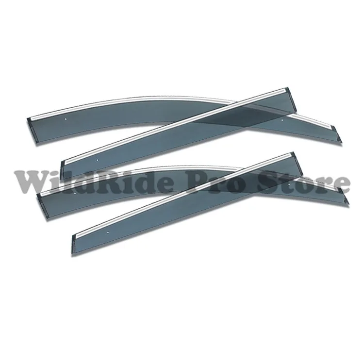 1 set 3D Stainless Steel Rain Sun Visor for Volkswagen Tiguan L Teramont T-Roc Tayron Tharu C-Trek Window Rain Guard - Image 6