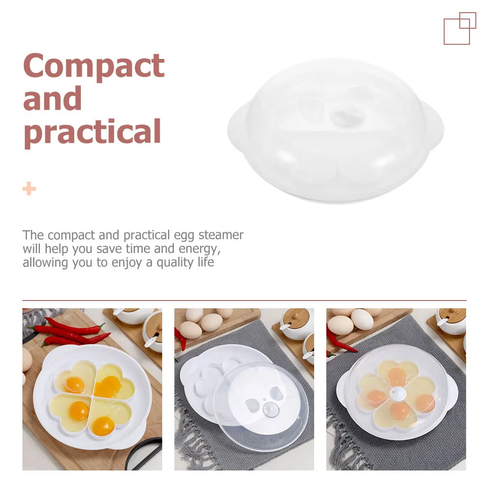 

Nonstick Steam Eggs Mold Cooking Utensils Microwave Multi-functional Steamer for Hard Boiled