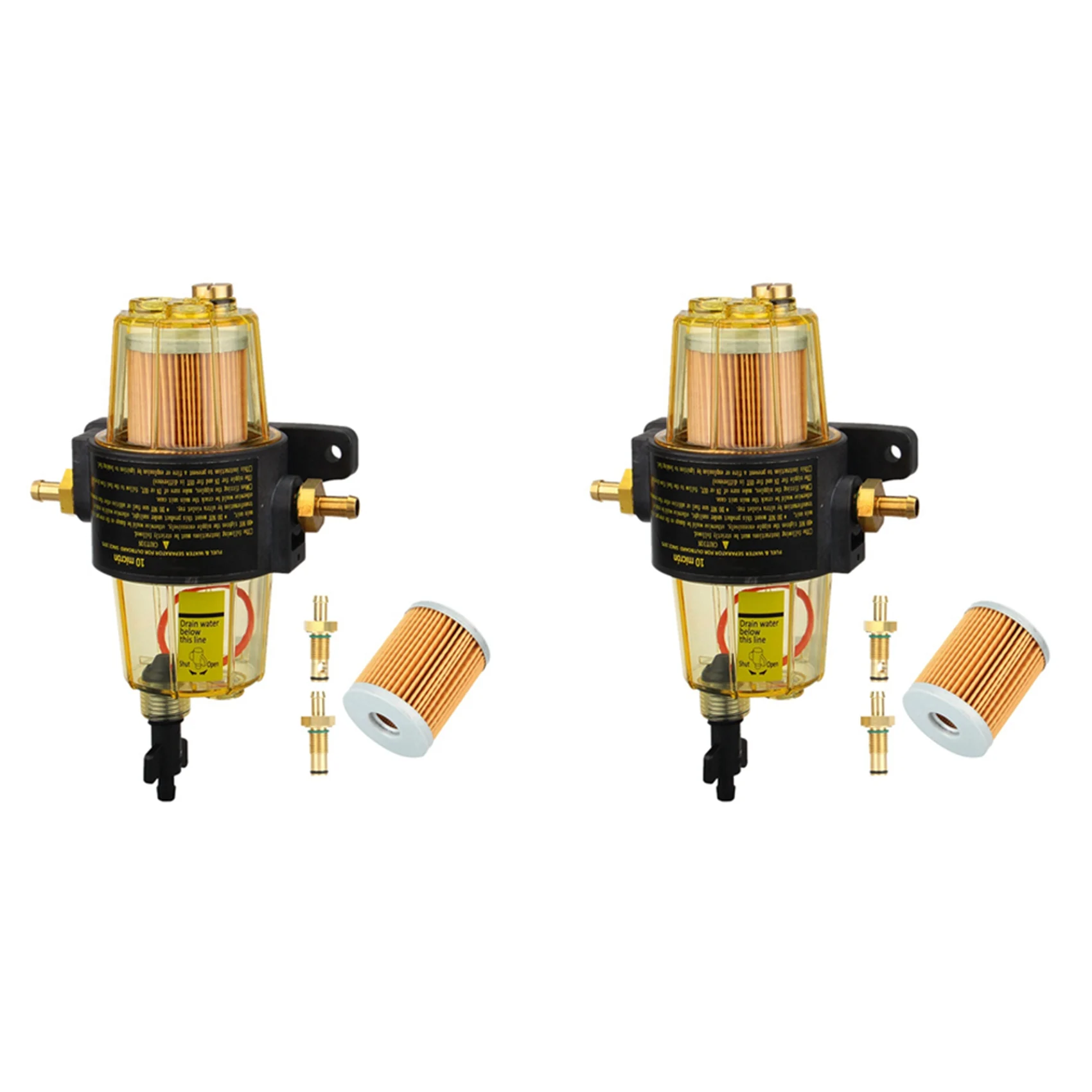 

2X UF-10K Fuel Filter Fuel-Water Separator Assembly with Filter Elements Fuel Filter Assembly for Yamaha Outboard Engine