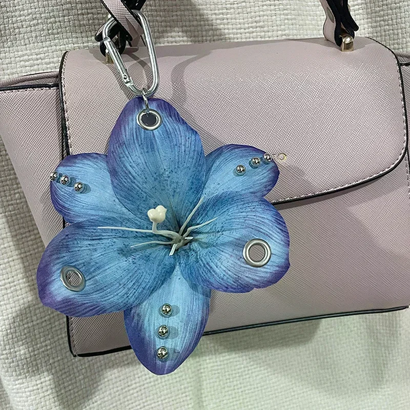 فالاينوبسيس الأوركيد زنبق حلقة رئيسية محاكاة زهرة سلسلة مفاتيح للنساء الفتيات موضة ظهره الديكور Diy بها بنفسك اكسسوارات الهدايا #3