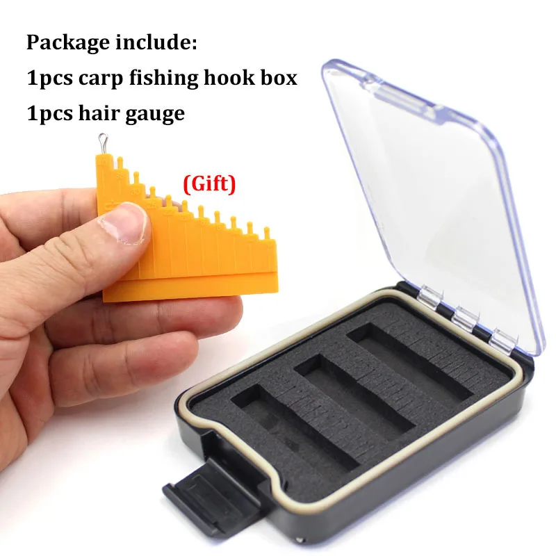 Carp Fishing Hooks Barbed Barbless Carp Hooks PTFE Coating High Carbon Stainless Steel Eyed Fish Hooks Container