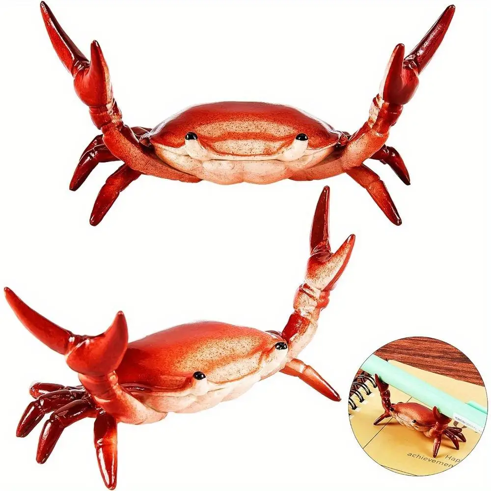 1-Pack Cute Crab Pen Holders Durable PVC Desk Organizer for Office, School & Home Supplies - Fun Stationery Accessory Gift