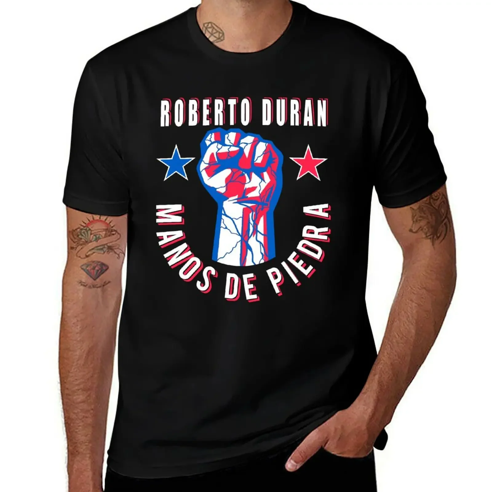 

Roberto Duran Manos de Piedra T-Shirt designer shirts plus size clothes t shirts for men cotton