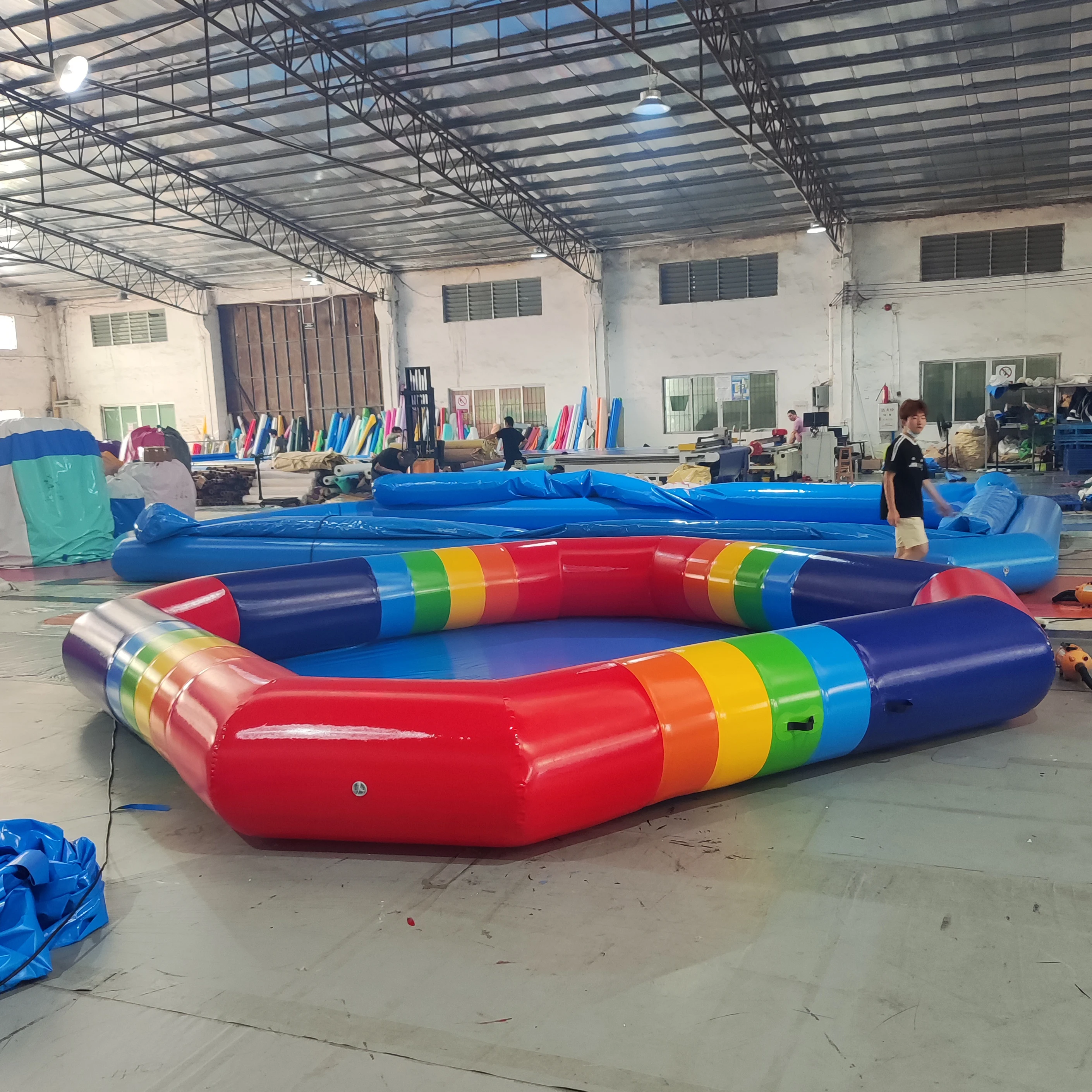 

Custom Logo Inflatable Swimming Pool Outdoor Indoor Family Pools for Adult Kid Backyard Garden Lawn Summer Water Party Cyan