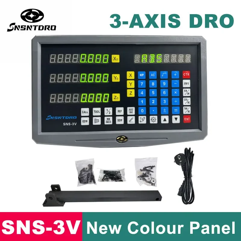 

New Colour Panel SNS-3V 3 Axis Digital Readout Display Milling Lathe Turning Grinder wire-cut EDM DRO for Linear scale Encoder