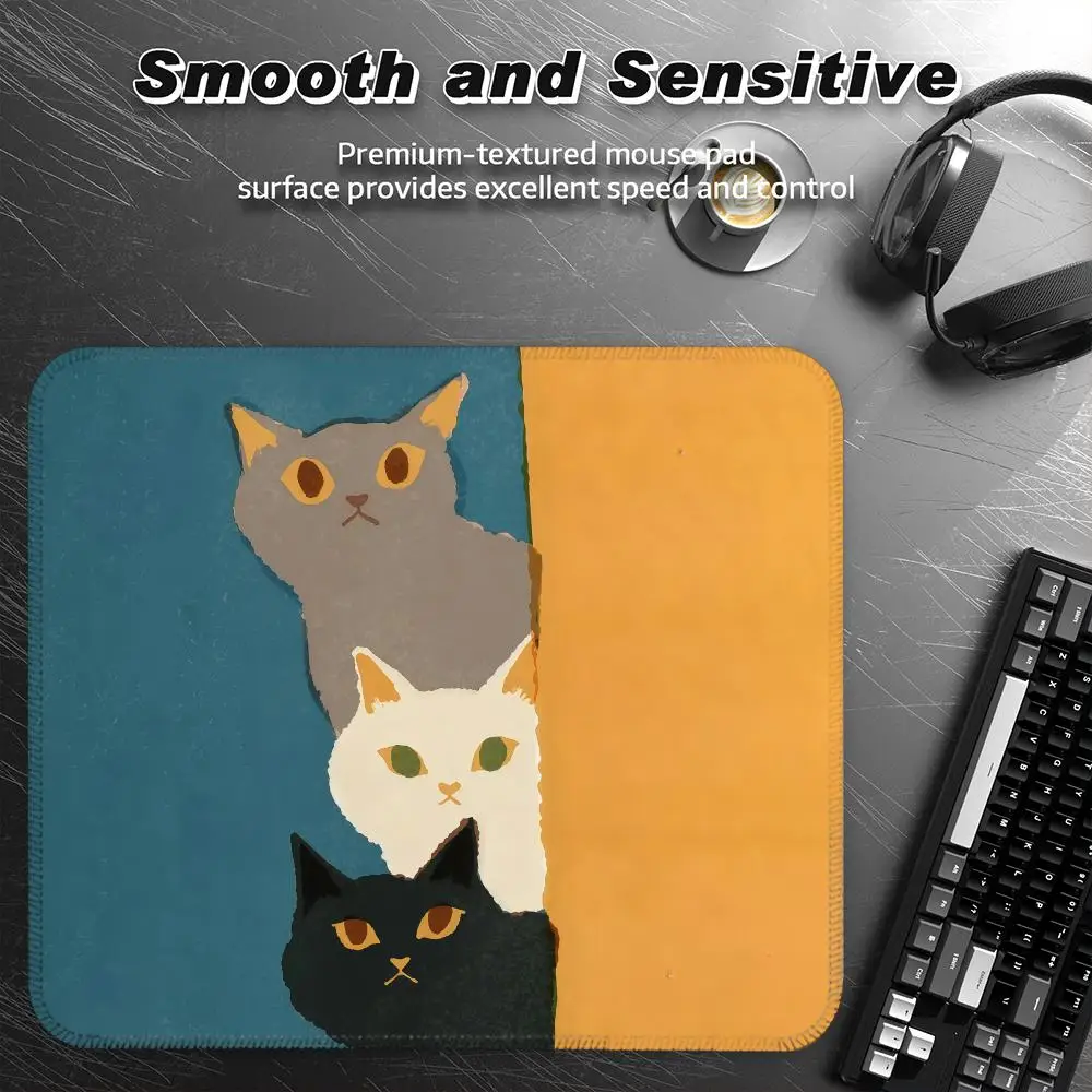 

Kawaii cat Mouse Pad SKY Small Desk Pad Mouse Boy Gift for Play games Keyboard Wireless Desktop Computer Coasters