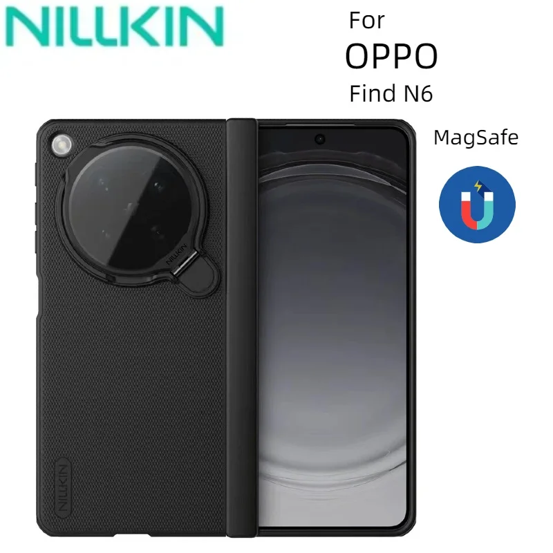 

For OPPO Find N6 MagSafe Case NILLKIN Frosted Shield Prop Magnetic Case Shockproof With Phone Holder Camera Cover For Find N6
