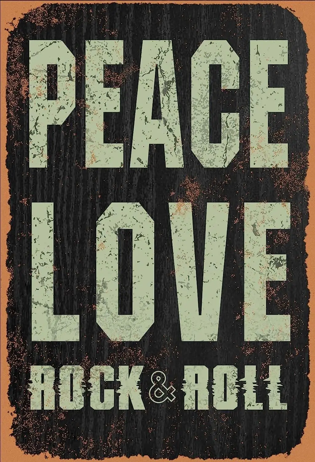 Винтажный жестяной знак декор мир любовь рок рулон смешной Ретро алюминиевый знак для дома кухни офиса сада декор 8 × 12 дюймов