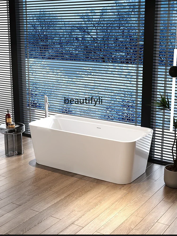 

xxBathroom Independent Acrylic Bathtub Bathroom Household Hotel B & B Square Simple Small Apartment Bathtub