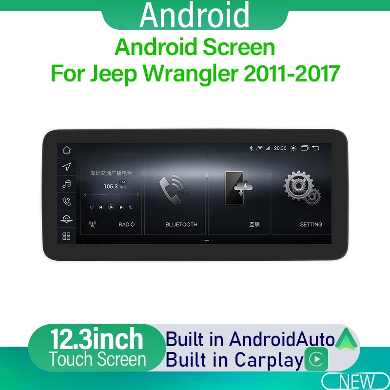 

12.5" Android 13 Car Multimedia Player For Jeep Wrangler 2011 - 2017 Radio GPS Navigation Stereo CarPlay WiFi 4G BT Touch Screen