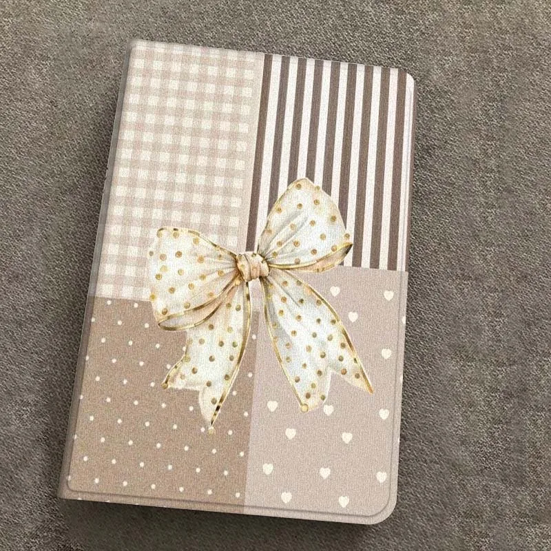 Vintage-Bowknot-Muster für iPad Pro 7 8 9 Gen 2 11 13 5. 6. 10. 11. M5 M4 12.9 10.9 10.2 Zoll 2024 2025 Tablet-Hülle