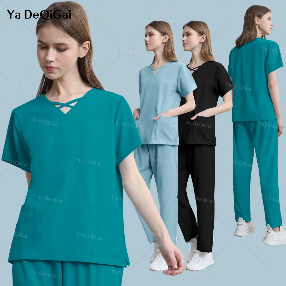 

SPA Beauty Working Clothes Medical Uniforms Woman Multicolour Scrubs Nurse Uniforms Dentist Veterinary Pharmacy Clinic Scrub Set