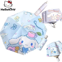 Sanrio Anime Cinnamoroll Vinyl Umbrella Rain Or Shine Dual-Use Portable Automatic Folding Sunshade Sunscreen UV Protection