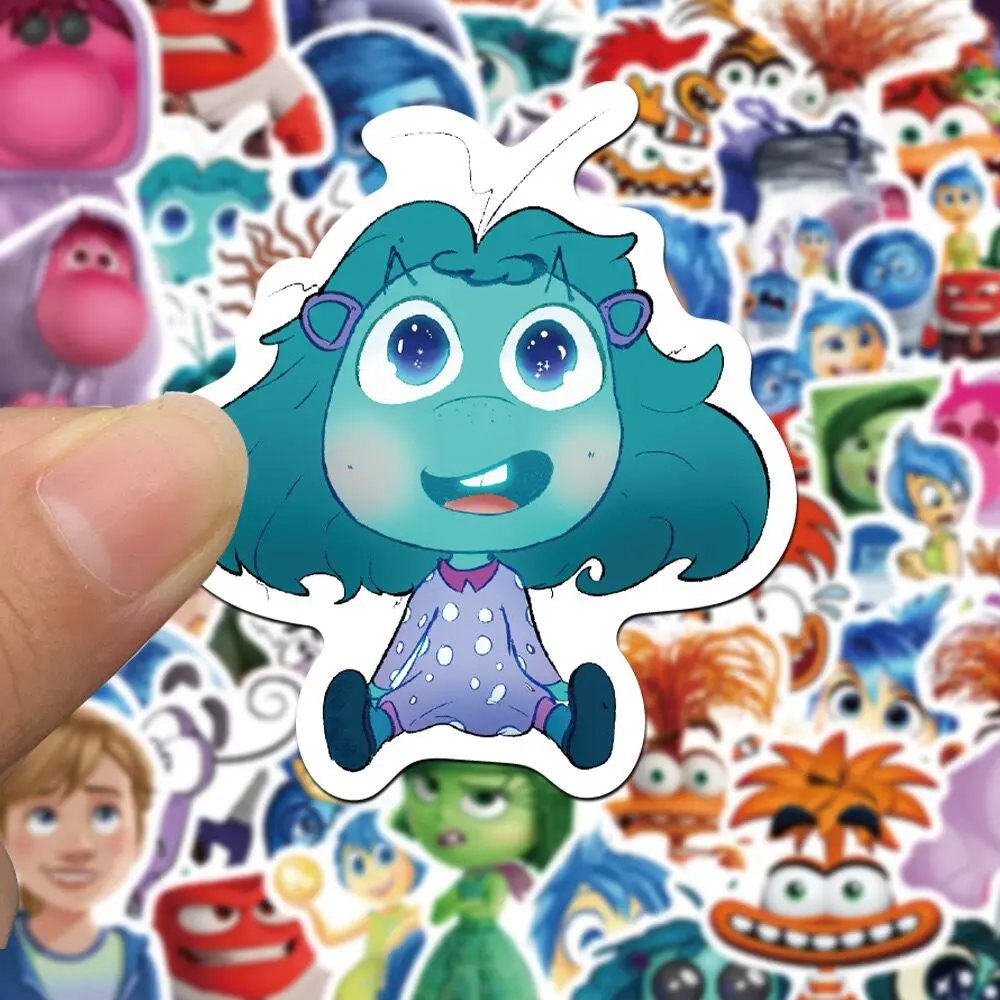 10/50PCS Disney Movie Inside Out Cartoon Stickers Cute Anime Decals Laptop Phone Fridge Guitar Decoration Sticker Kids Toys