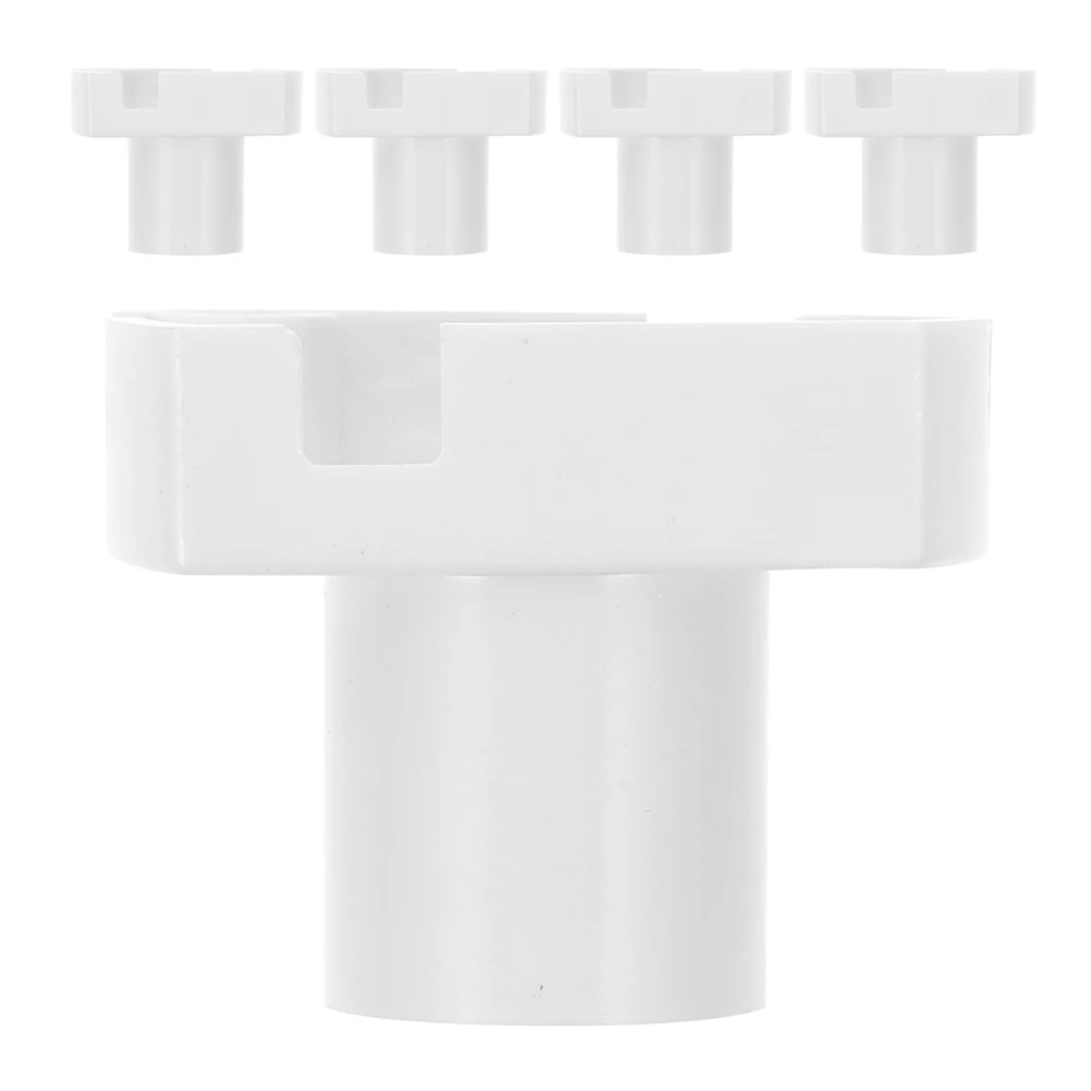 

5pcs Threaded Lamp Holder E12 Socket Base White Female Sockets Rectangle Bulb Surface Mounted DIY Parts Screw Base LED Light
