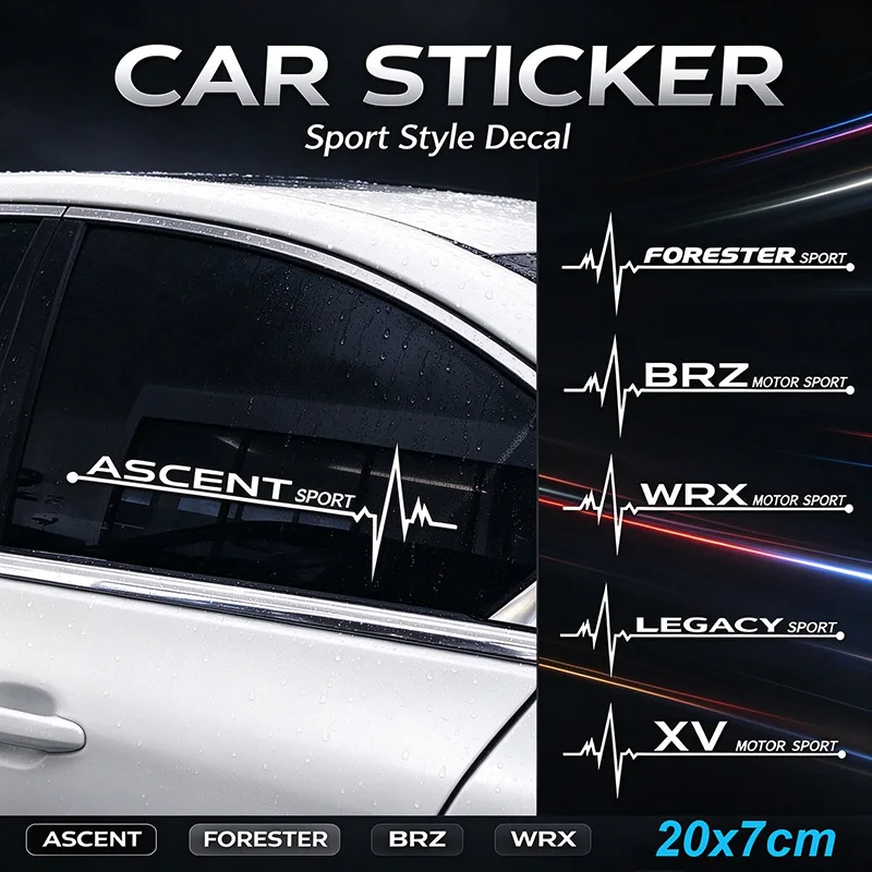 2PCS Car Body Window Stickers Decals Decoration for Subaru XV Ascent Outback WRX Crosstrek Forester Legacy BRZ Levorg Tribeca