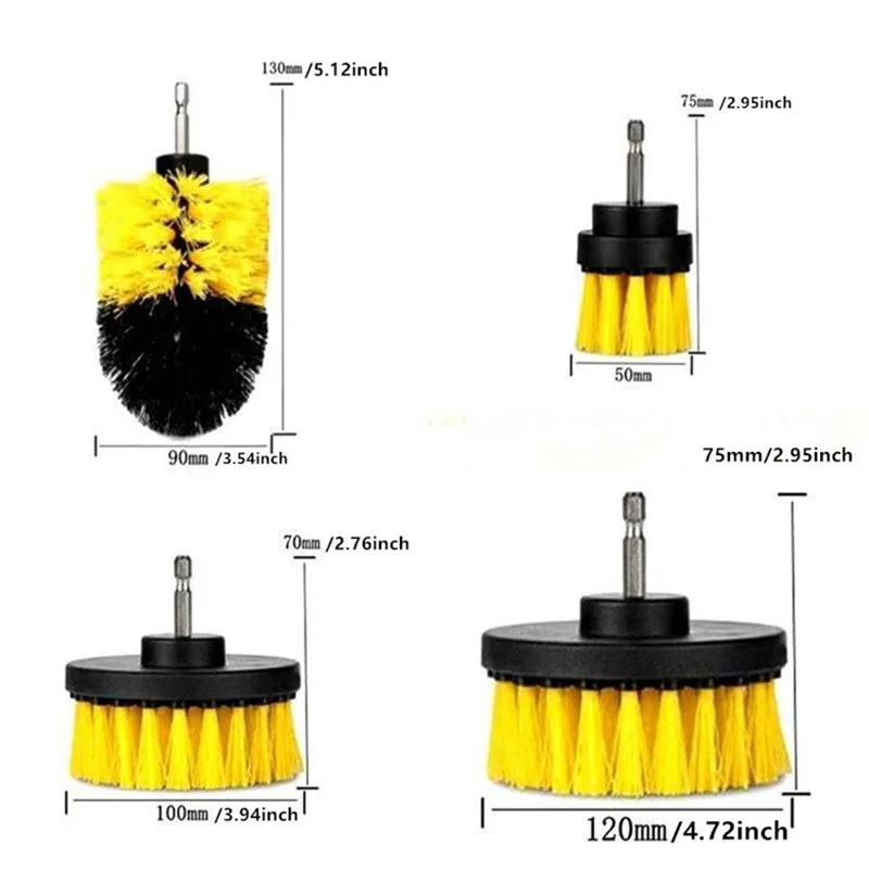 3/4/5 pçs conjunto de escova de broca elétrica esfrega almofadas esponja power purificador escova kit limpeza com almofadas esfrega broca extensor