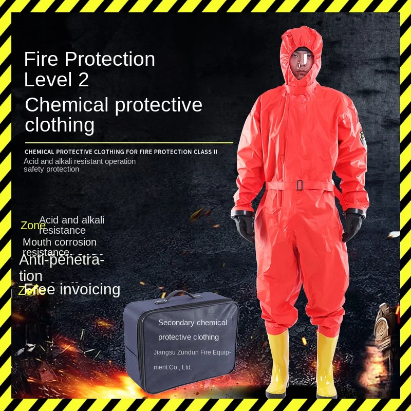 Fire protection secondary chemical protective clothing, light chemical protective clothing, acid and alkali resistant work