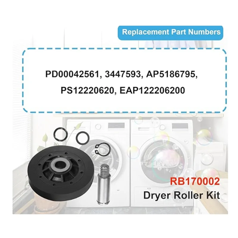 ABKP-RB170002 ADE30RGS171TW01 3447593 طقم مجفف لمجففات Speed Queen/Alliance استبدال AP5186795 PS12220620 EAP12220620