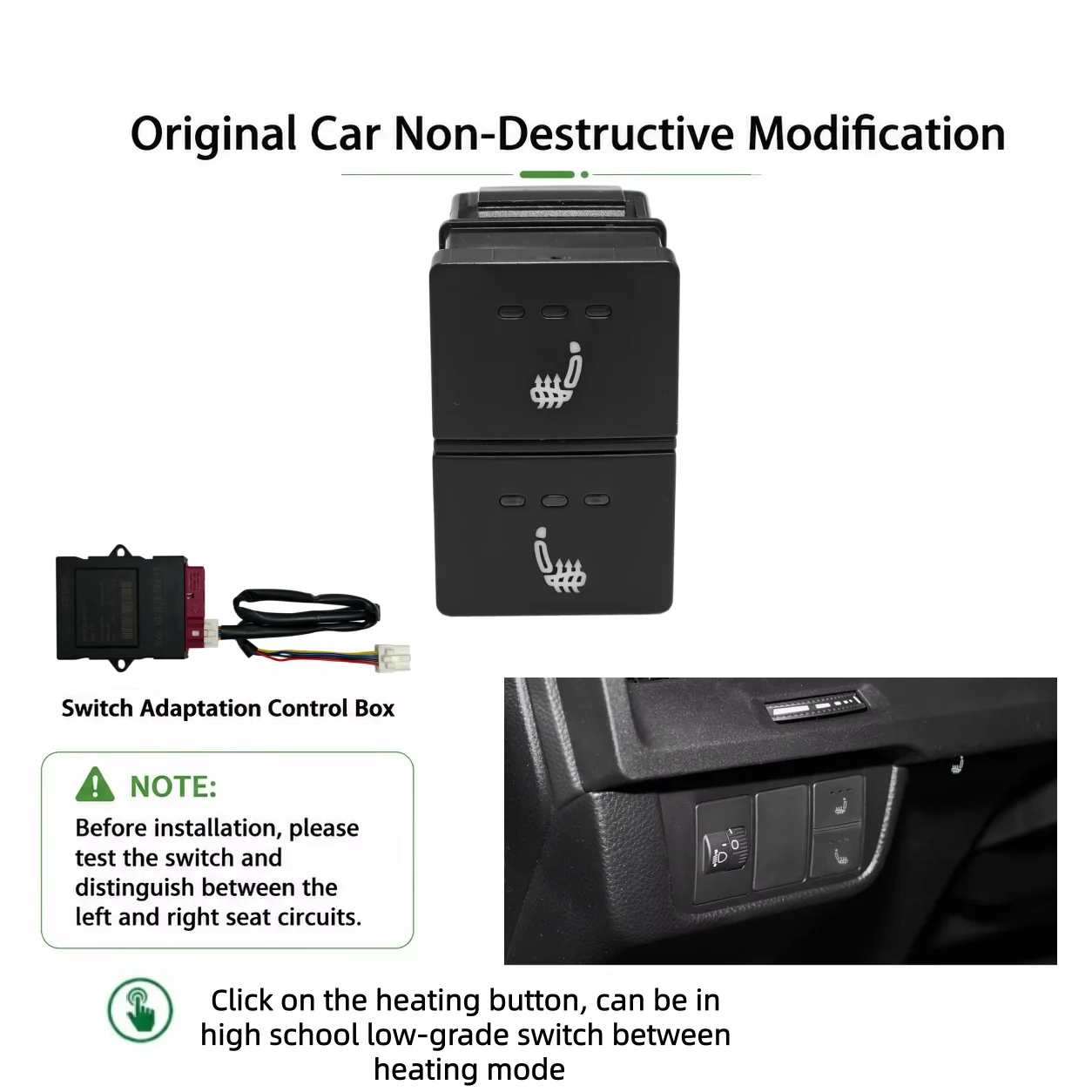 Car Seat Heating Kit Heated Seat Retrofit Heater For Honda Accord Civic CR-V UR-V 2016-2026 Built-in Upgrade Accessories