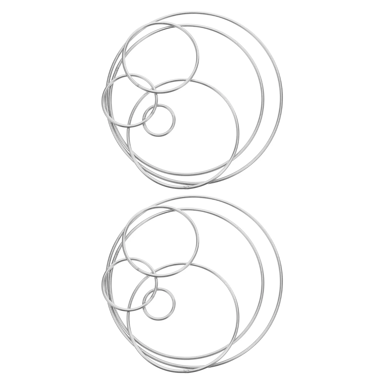

12Pcs Metal Circle Rings 304 Stainless Steel for Crafting Hoops DIY Dreamcatcher Macrame Wreath Frame Decor Supplies