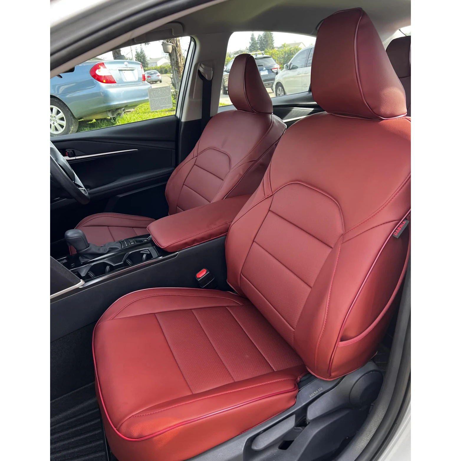EKR Camry Car Seat Covers Custom Fit for Toyota Camry 2012- 2024 L/SE/LE/XLE/XSE & Camry Hybrid 2025-2026 LE/SE/XLE/XSE 5 Seat Full Set Waterproof Leather Car Seat Cover Protection