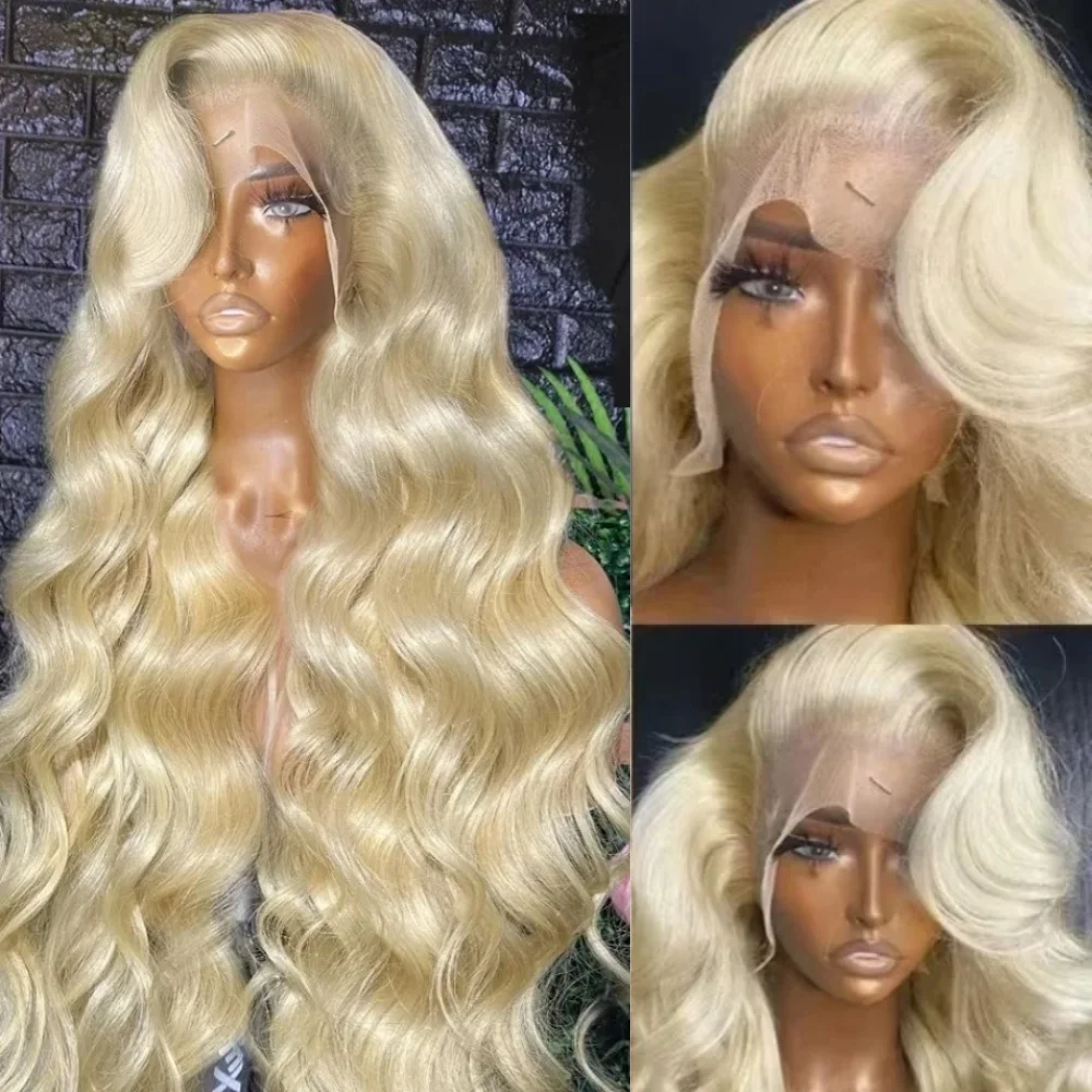 

613 13x4 HD Lace Front Long Body Wave Wigs 28 Inch Blonde Wig 200% Density Glueless Blonde Wig Pre Plucked For Women Daily Party