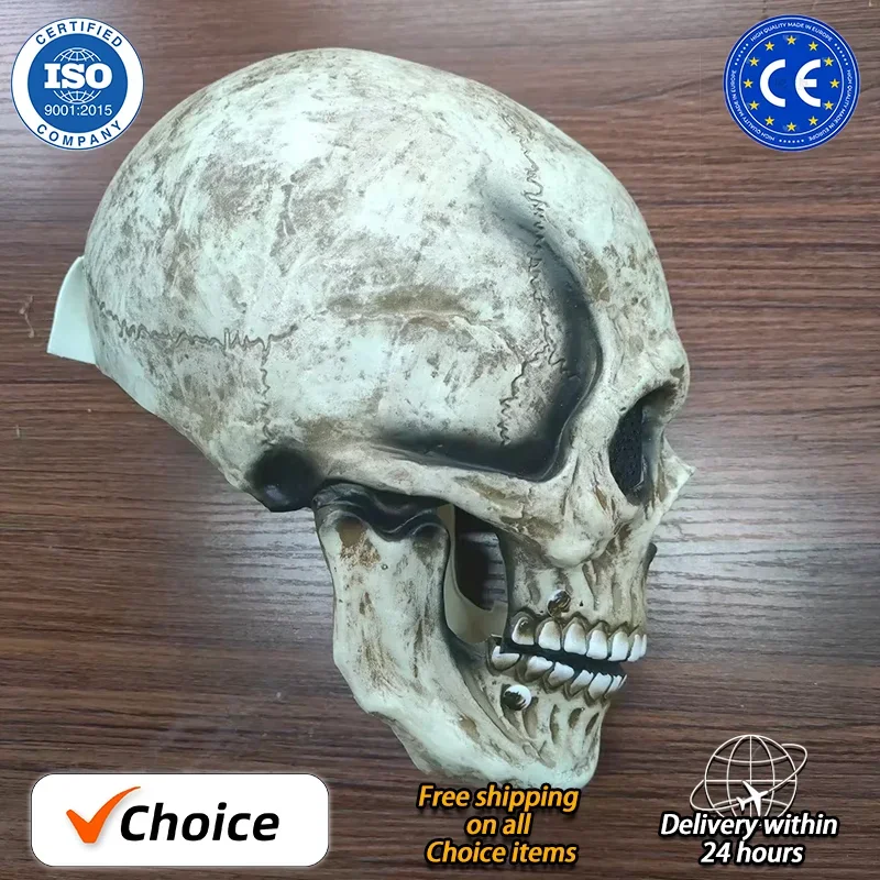 Full Head Skull Mask Carnival Adults Realistc Anonymous Halloween Moveable Mouth Jaw Anime Horror Helmet Skeleton Headgear Masks