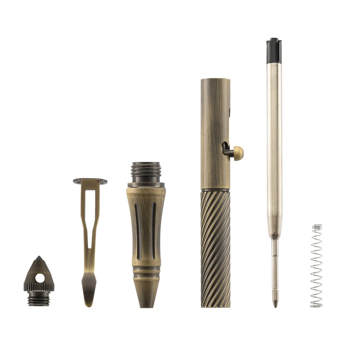 Creative Outdoor Retro EDC ทังสเตนเหล็กหัวทองเหลือง Bolt ปากกายุทธวิธี