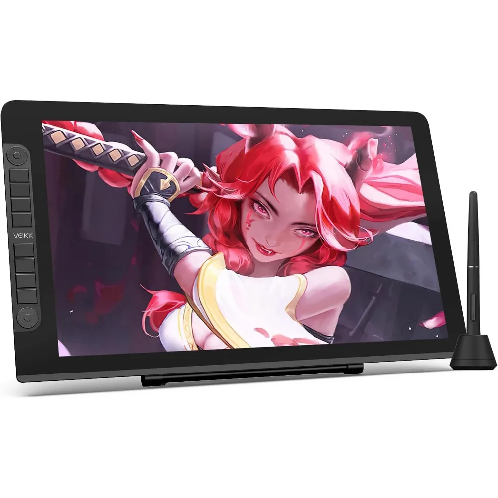 21.5 Inch 16384 Levels Pen Pressure Drawing Tablet | 99% sRGB, PC Compatible, Adjustable Stand, 2 Styluses