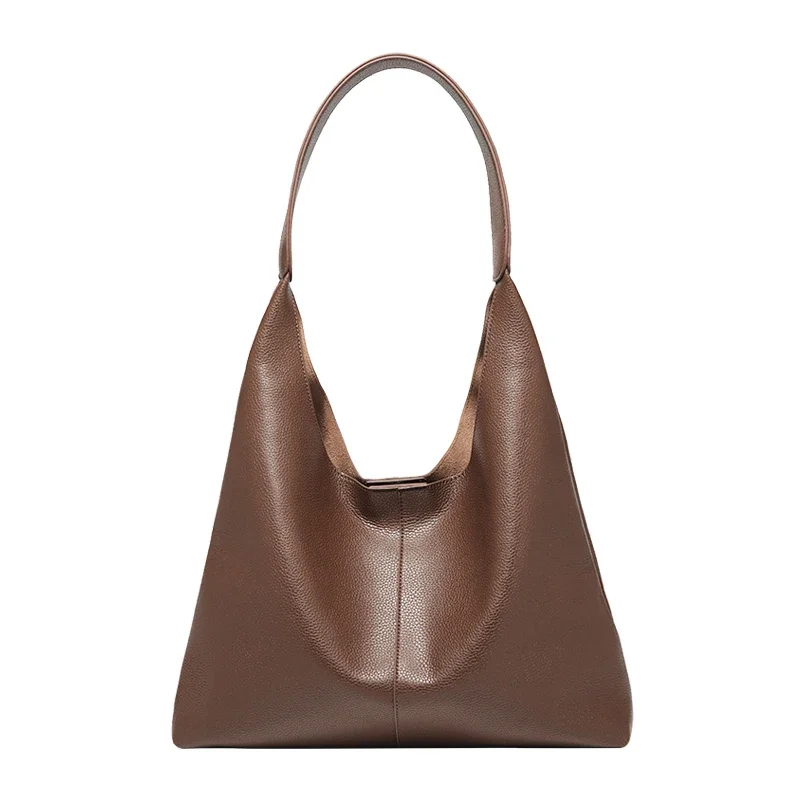 

FOXER Minimalism 2024 Split Leather Women's Handbag Soft Cowhide Solid Tote Lady Large Casual Hobo Bag Underarm Shoulder Bag